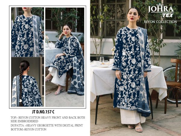 JOHRA TEX JT 157 C PAKISTANI RAYON SALWAR SUITS