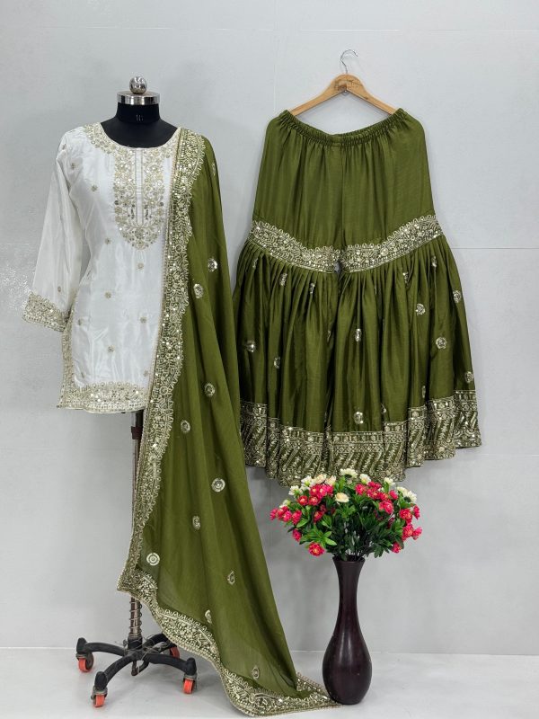 KARMA FASHION KF 1667 DESIGNER TOP SHARARA