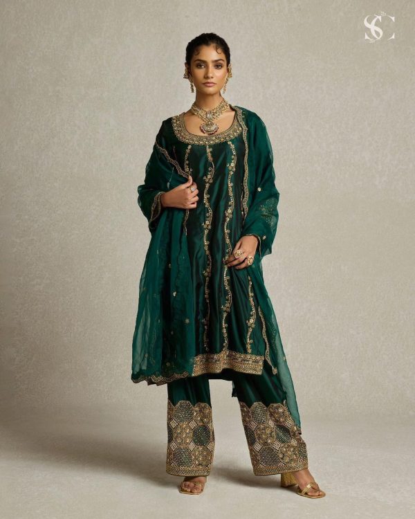 LC 1331 DESIGNER CHINON SALWAR SUITS WHOLESALE