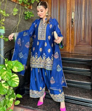 LC 1332 DESIGNER CHINON SALWAR SUITS IN INDIA