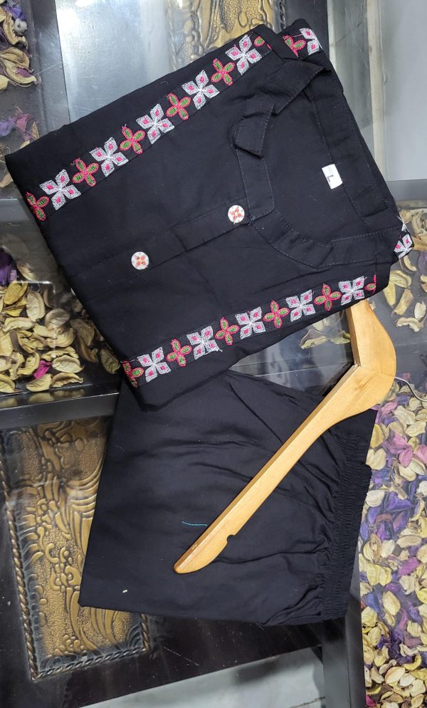 MF BLACK RAYON POCKET KURTA WHOLESALE ONLINE