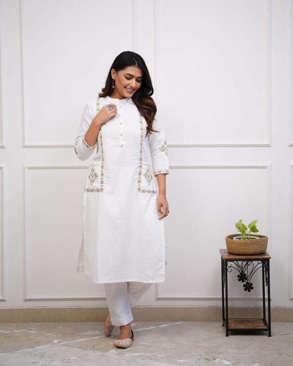 MF WHITE RAYON POCKET KURTA WHOLESALE ONLINE