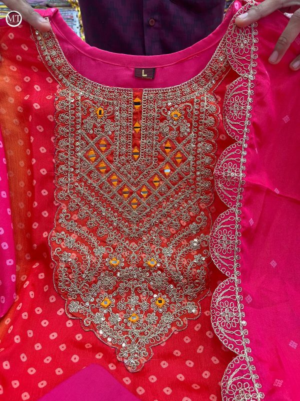 MURTI TRENDS CHINON MIRROR WORK KURTI ONLINE