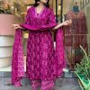 MURTI TRENDS PINK COTTON EMBROIDERY WORK KURTI