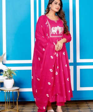 MURTI TRENDS PINK COTTON SUITS WHOLESALE