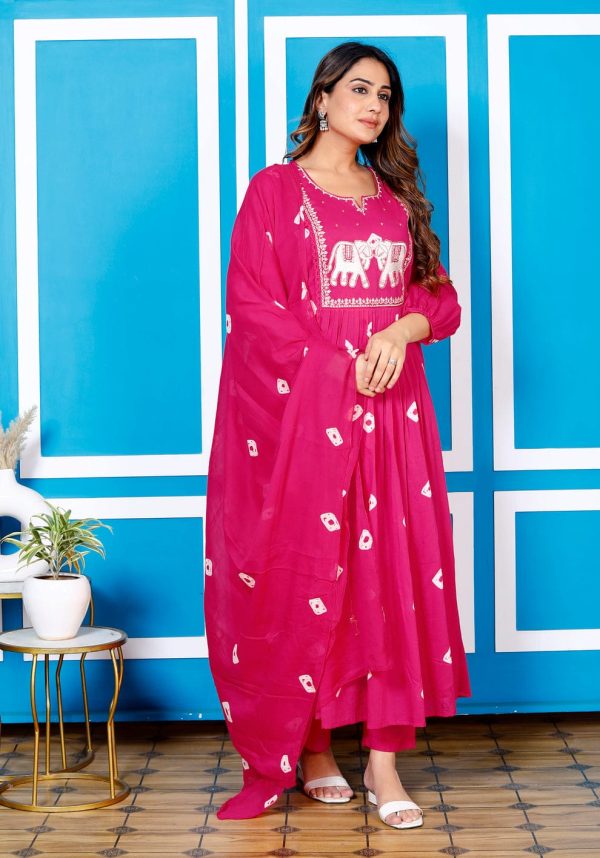 MURTI TRENDS PINK COTTON SUITS WHOLESALE