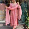 MURTI TRENDS PINK POCKET HAND WORK KURTI