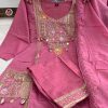 MURTI TRENDS PINK POCKET HAND WORK KURTI