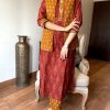 MURTI TRENDS RED VOLUMINOUS JACKET SUITS