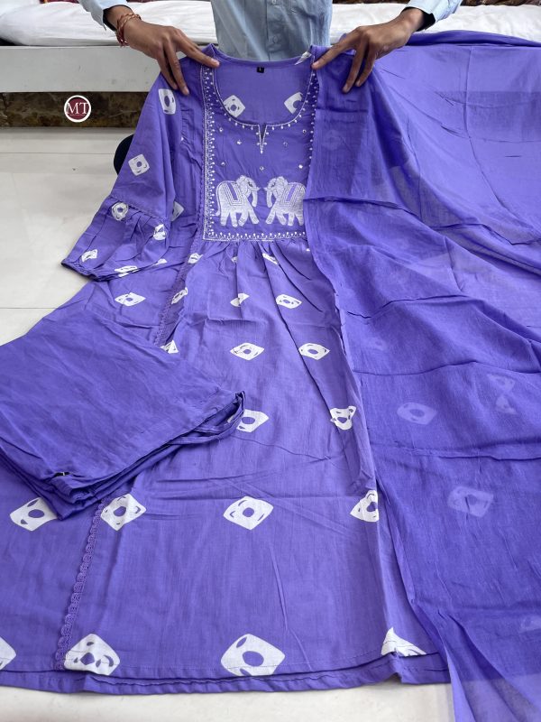 MURTI TRENDS VIOLET COTTON SUITS WHOLESALE