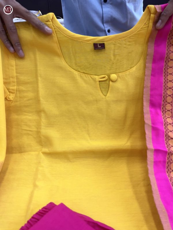 MURTI TRENDS YELLOW VATIKA COTTON SUITS SET