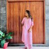 PINK BOMBAY COTTON AIR CUT KURTI WHOLESALE