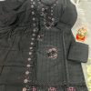 READYMADE MUSLIN BLACK KURTI AND LACE WORK DUPATTA