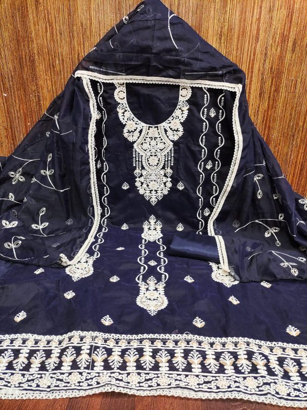 RN SILK MILL CHANDERI DRESS MATERIALS ONLINE