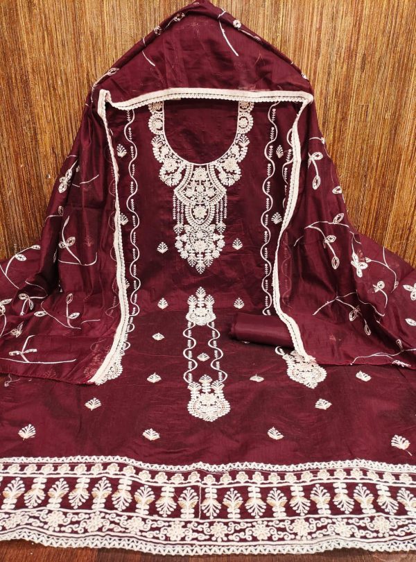 RN SILK MILL CHANDERI DRESS MATERIALS ONLINE