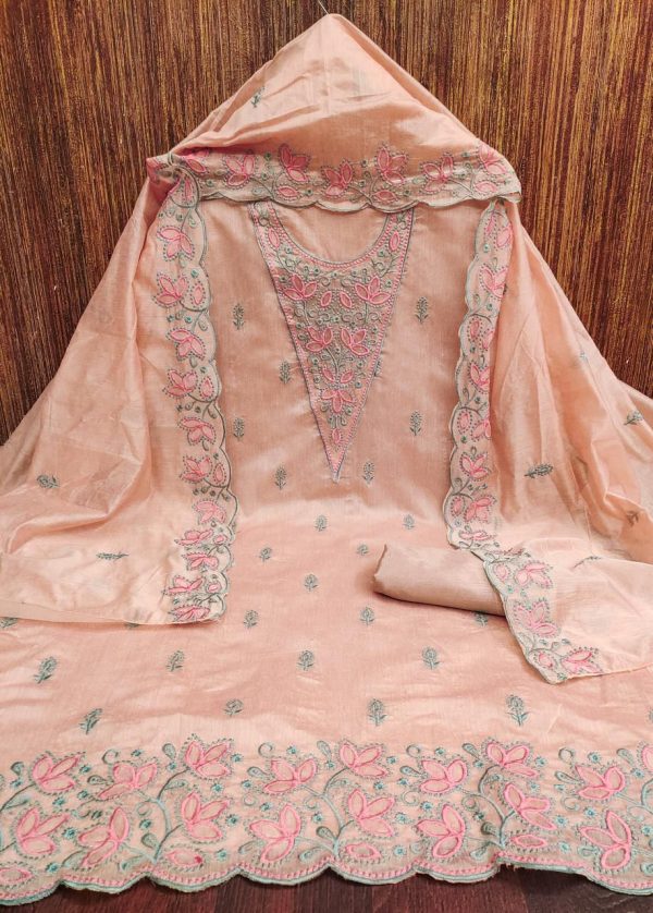 RN SILK MILL CHANDERI DRESS MATERIALS WHOLESALE