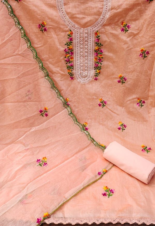 RN SILK MILL CHANDERI SUITS MATERIALS ONLINE