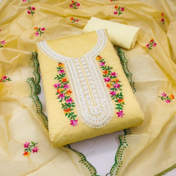 RN SILK MILL CHANDERI SUITS MATERIALS ONLINE