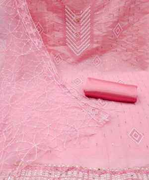 RN SILK MILL NECK EMBROIDERY DRESS MATERIALS