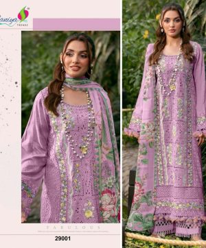 SANIYA 29001 ADAN LIBAS CHIKANKARI VOL 29 SUITS