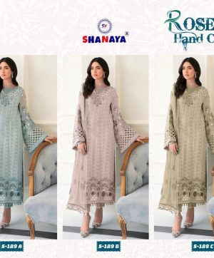 SHANAYA FASHION S 189 A B C ROSE PAKISTANI SUITS