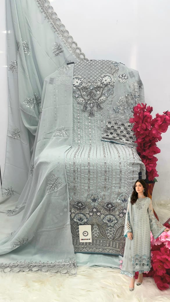 SHANAYA FASHION S 189 A B C ROSE PAKISTANI SUITS