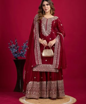 SHREE HARI NSR 800 C DESIGNER TOP SHARARA SUITS