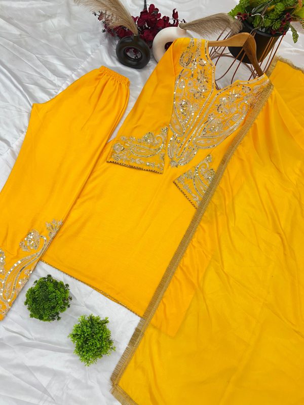 SHREE HARI ZSR 3097 B DESIGNER CHINON SUITS