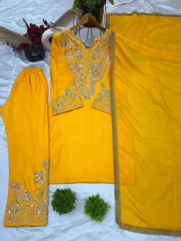 SHREE HARI ZSR 3097 B DESIGNER CHINON SUITS