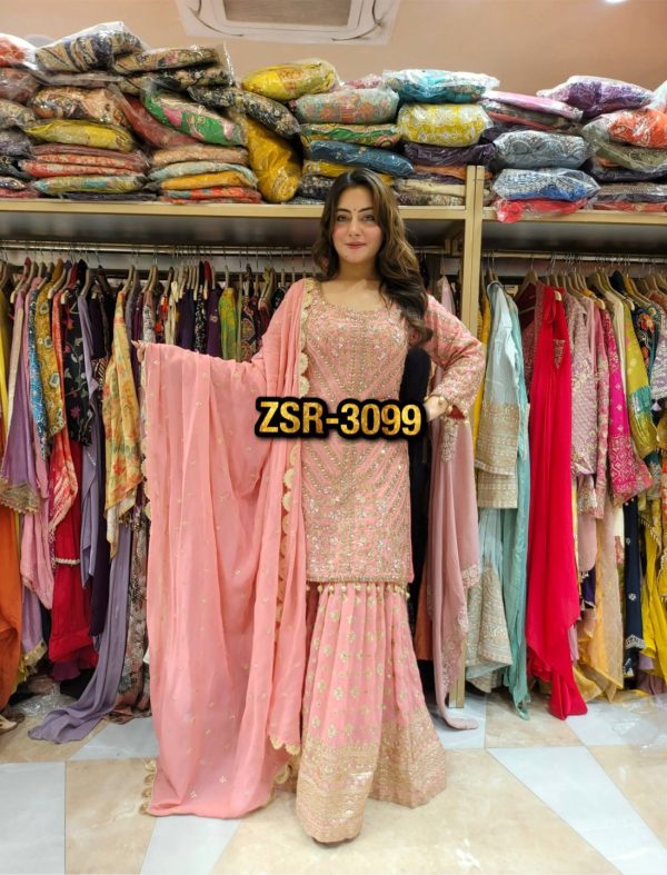 SHREE HARI ZSR 3099 DESIGNER TOP PLAZZO SUITS