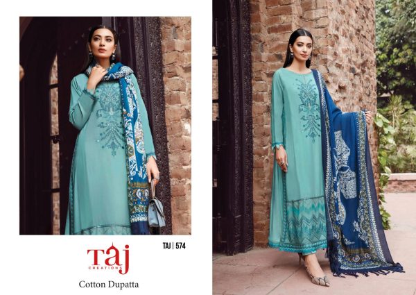 TAJ CREATIONS 574 RAYON PAKISTANI SUITS