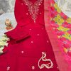 WEDDING SEASON RED HAND WORK KURTI COLLECTION