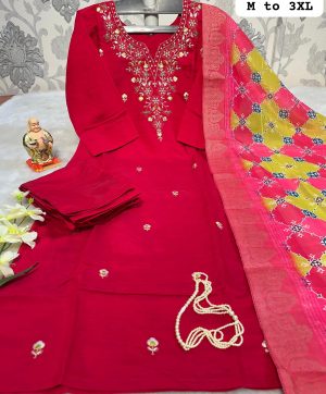 WEDDING SEASON RED HAND WORK KURTI COLLECTION