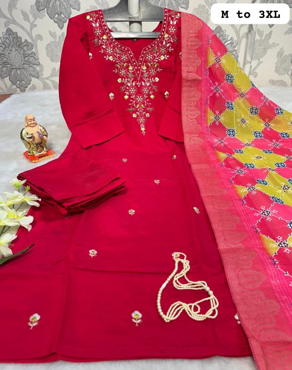 WEDDING SEASON RED HAND WORK KURTI COLLECTION