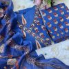 MURTI TRENDS BLUE COTTON ANGRAKHA SUITS SET