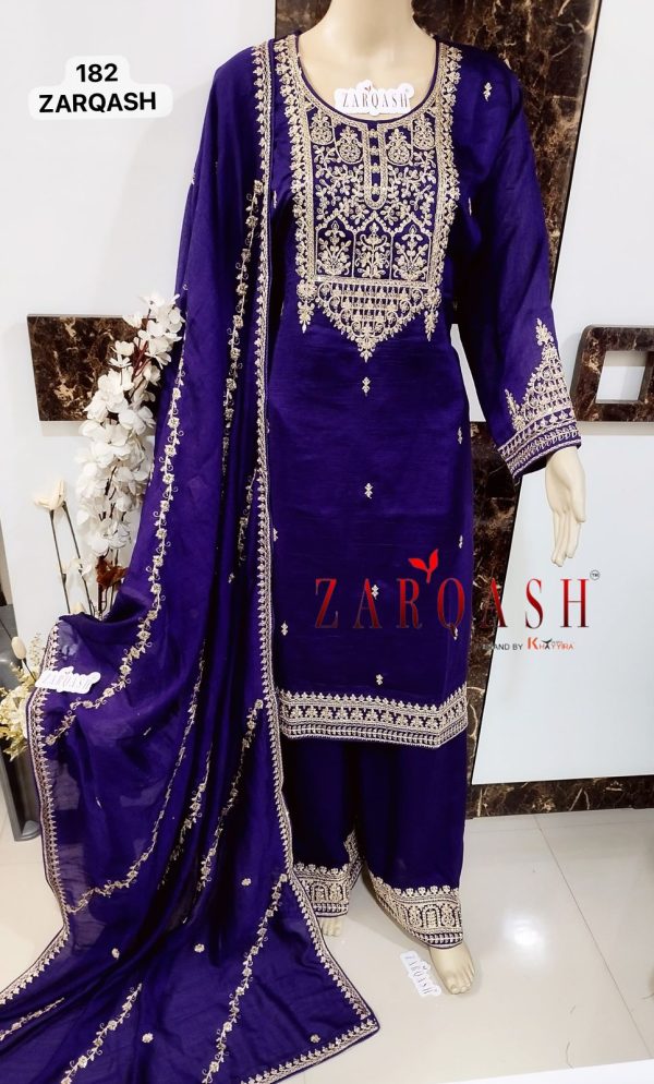 ZARQASH Z 182 READYMADE SALWAR SUITS WHOLESALE