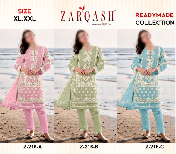 ZARQASH Z 216 A B C READYMADE SALWAR SUITS IN INDIA