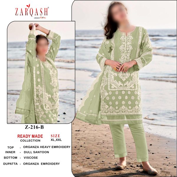 ZARQASH Z 216 A B C READYMADE SALWAR SUITS IN INDIA