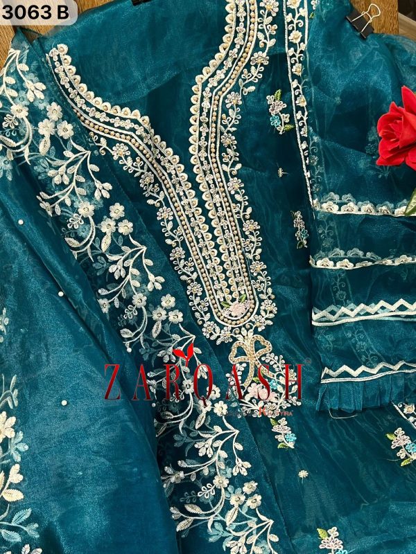 ZARQASH Z 3063 B PAKISTANI SUITS WHOLESALE ONLINE