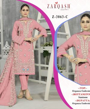 ZARQASH Z 3063 C PAKISTANI SUITS WHOLESALE ONLINE