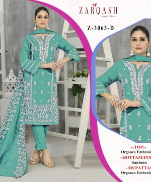 ZARQASH Z 3063 D PAKISTANI SUITS WHOLESALE ONLINE