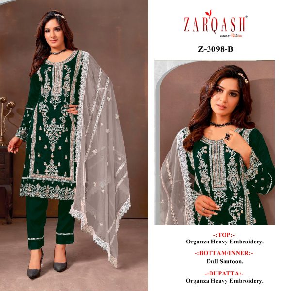 ZARQASH Z 3098 B SALWAR KAMEEZ WHOLESALE