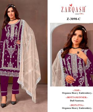 ZARQASH Z 3098 C SALWAR KAMEEZ WHOLESALE