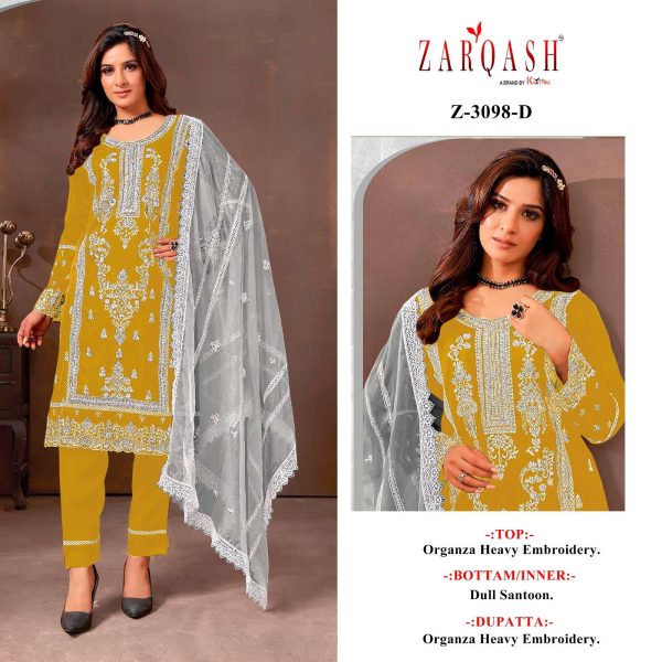 ZARQASH Z 3098 D SALWAR KAMEEZ WHOLESALE