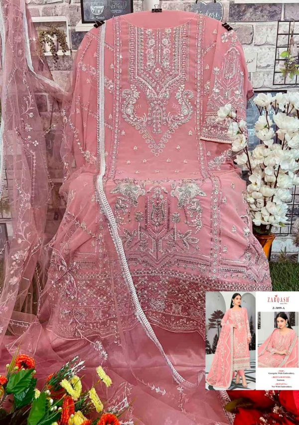 ZARQASH Z 3099 A B C PAKISTANI SALWAR KAMEEZ