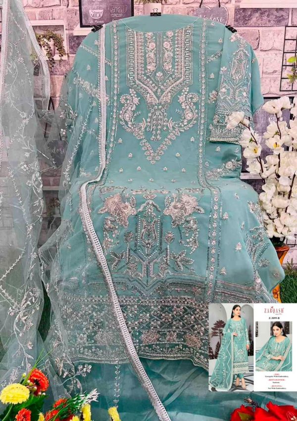 ZARQASH Z 3099 A B C PAKISTANI SALWAR KAMEEZ