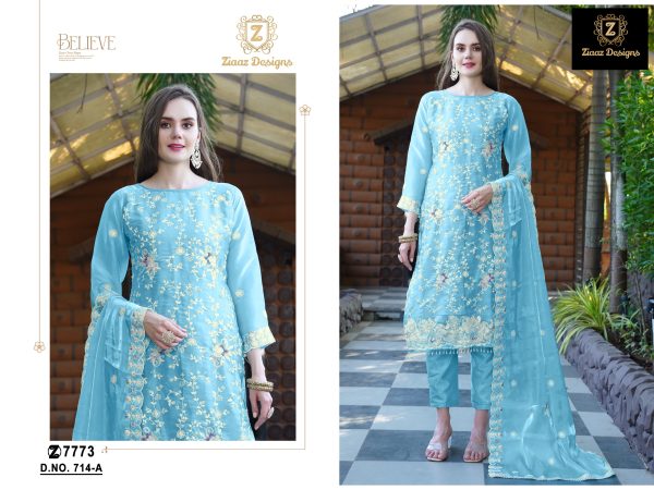 ZIAAZ DESIGNS 714 A PAKISTANI SUITS IN INDIA