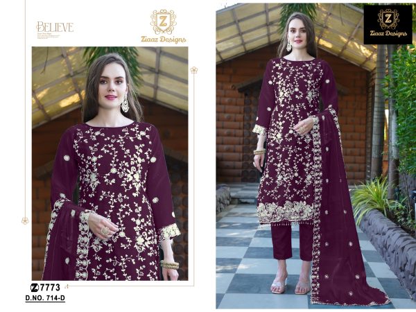 ZIAAZ DESIGNS 714 D PAKISTANI SUITS IN INDIA