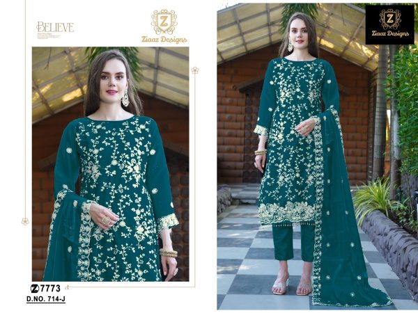 ZIAAZ DESIGNS 714 J K L SALWAR KAMEEZ SUITS