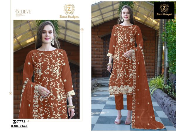 ZIAAZ DESIGNS 714 J K L SALWAR KAMEEZ SUITS